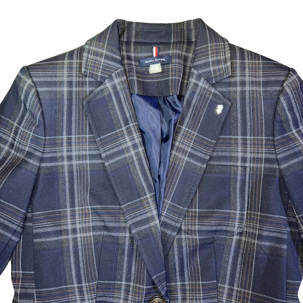 Tommy Hilfiger Blue Plaid Blazer